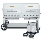 Crown Verity CV-MCC-72RDP 72" Mobile Outdoor Grill w/ Roll Dome Pkg and Tank Cart, 159.000 BTU 1 image