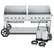 Crown Verity CV-MCC-72WGP 72" Mobile Outdoor Grill w/ Wind Guard Pkg and Tank Cart, 159.000 BTU 1 image