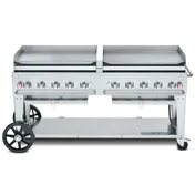 Crown Verity CV-MG-72 Outdoor Griddle, Mobile, Lp Gas, 10 Burners, 81"L X 28"W 1 image