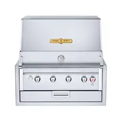 Crown Verity IBI30 30" Built-In Outdoor Grill/ Charbroiler, Roll Dome Pkg, 4 Burners, 64.500 BTU 1 image