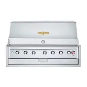 Crown Verity IBI42-LT 42" Built-In Outdoor Grill/Charbroiler, 6 Burners, Roll Dome and Light Pkg 1 image
