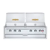 Crown Verity IBI482RD 48" Built-In Outdoor Grill/Charbroiler, 6 Burners, Double Roll Domes, 94.000 BTU 1 image