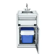 Crown Verity IBISC-SK-GH Small Built-In Cabinet with Sink & Garbage Holder 1 image