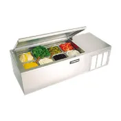 Delfield CTP 8160-NBP 60" Raised Condiment Rail, 6 Pan Capacity 1 image