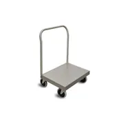 Dinex DXP3372404 Stainless Steel Glass Rack Dolly, 20-1/2", Silver, with Push Handle and Casters, NSF 1 image