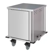 Dinex DXPTQC2T1DPT10 Stainless Steel 10 Trays TQ Compact Meal Delivery Cart w/ 1 Door 1 image