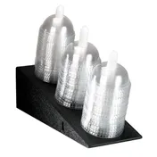 Dispense-Rite ADL-3 Dome Lid Organizer, 11-3/4"H x 5-1/2"W x 14-1/2"D, 3 Section, Black 1 image