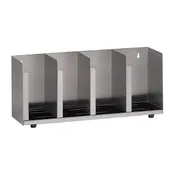 Dispense-Rite CTLD-19 Lid/Cup Organizer, Adjustable, 4 Section, Stainless Steel Construction 1 image