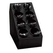 Dispense-Rite CTSH-8BT Silverware Organizer, 8-Compartment, 15-3/4"H x10-1/8"W x18-3/4"D, Black Plastic 1 image