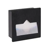 Dispense-Rite FMT-1BT Tissue Dispenser, 8" H x 8-1/4" W x 3-1/2" D, Black PS, Midget Wax Boxes 1 image