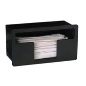 Dispense-Rite FMTS-1BT Straw Holder Black Plastic 6-1/4"H x11-5/8"W x5-1/2"D 5-1/2"x10-7/8" Cut-Out 1 image