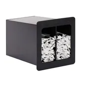 Dispense-Rite FMVS-2LBT 2-Sec Straw Organizer, Black PS Jumbo, 7-1/4"Hx6-1/2"Wx11"D,Cut6-3/8"x5-5/8" 1 image
