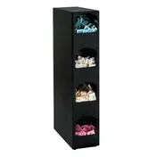 Dispense-Rite HVCD-4BT 4-Section Condiment Organizer 32-1/4" H x 6-1/2" W x 14" D Black Plastic 1 image