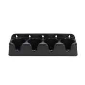 Dispense-Rite PCH-4B 4-Section Cup Holder Organizer, 5H x 20W x 5D, Black ABS Plastic, Countertop or Wall Mount 1 image