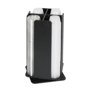 Dispense-Rite RCLO-SM-4BT Cup & Lid Organizer, Revolving, 3" 13.25" H x 7" W/D, Black Polystyrene 1 image