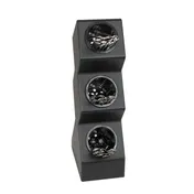 Dispense-Rite VSCH-3BT Flatware Organizer, 21-1/8" H x 6" W x 9-1/4" D, Black Plastic, 3 Compartments 1 image