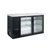 Dukers Appliance Co DBB60-H2 61" Refrigerated Back Bar Cabinet w/ 2 Glass Doors, 15.24 Cu Ft 1 image