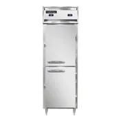 Continental Refrigerator D1RFSNSAHD 26" 1-Section Reach-In Refrigerator Freezer Combo w/ 2 Half Solid Doors 1 image