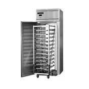 Continental Refrigerator D1RINSSRT 35" 1-Section Roll-Thru Refrigerator w/ 2 Solid Door, All Stainless Steel 1 image