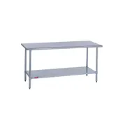 Duke 314S-3648 48" Open Base Work Table with Undershelf, Without Backsplash / 14 Gauge Top 1 image