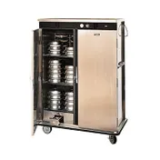 FWE E-960-XL Full 2-Door Solid Heated Banquet Cabinet, 96 Plates, Electric Forced-Air, Stainless Steel 1 image