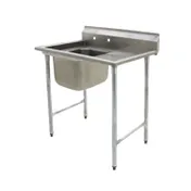 Eagle Group 414-18-1-18R 40" One Compartment Sink, 18"W x 24"L Bowl With Right-Hand Drainboards 1 image