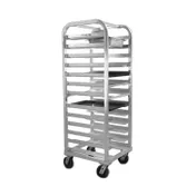 Eagle Group 4642 18 Pan Lifetime Series Aluminum Bun / Sheet Stepped-Angle Pan Rack - Assembled 1 image