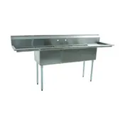 Eagle Group BPS-2454-3-FC 59" Three Compartment Sink, 18"W x 24"L Bowl Without Drainboard 1 image