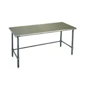 Eagle Group BPT-2460GTEB 60" Open Base Work Table with Side & Rear Crossrails,16 G. Flat Top - Flyer 1 image