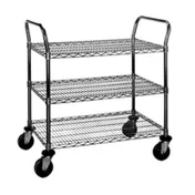 Eagle Group EU3-1824C Chrome Open Base 2 Shelf Utility Cart w/ 2 Handle - 24" x 18" 1 image