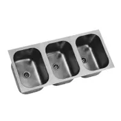 Eagle Group FDI-24-24-13.5-3 Weld-In Sink, Three Compartment 1 image