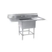 Eagle Group FN2020-1-24R-14/3 47" One Compartment Sink, 20"W x 20"L Bowl With Right-Hand Drainboards 1 image