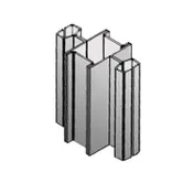 Eagle Group MMBB/A-8 Heavy Duty 96" Back-to-Back Uprights, Aluminum, Floor-to-Ceiling Mount 1 image