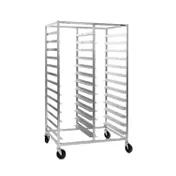 Eagle Group OUR-1836-3 36 Pan End Load Aluminum Double Mobile Tray Rack  1 image