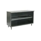 Eagle Group PC1572SE-CS-3VP 72"x15" Open Front Plate Cabinet with Mid-Shelf, S.Steel Body / Flyer 1 image