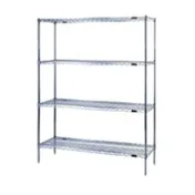 Eagle Group S4-74-2430C Chrome-Plated 4-Tier Starter Shelving Unit - 30"W x 24"D x 74"H 1 image