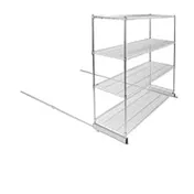 Eagle Group SDFT-14 Single-Deep Floor Track Kit, 14 ft. long, Anodized Aluminum, NSF 1 image