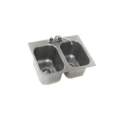 Eagle Group SR10-14-9.5-2-3VP Self-Rimming Drop-In Sink, Two Compartment 1 image