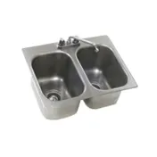 Eagle Group SR10-14-9.5-2 Self-Rimming Drop-In Sink, Two Compartment 1 image