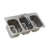 Eagle Group SR10-14-9.5-3 Self-Rimming Drop-In Sink, Three Compartment 1 image