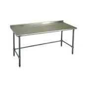 Eagle Group UT2460GTEB 60" Open Base Work Table with Side & Rear Crossrails, 1-1/2" Backsplash 1 image
