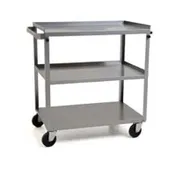 Eagle Group UUC-322 Stainless Steel 3 Shelf Utility Cart w/ 1 Handle - 19" x 31" 1 image