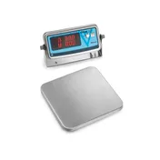 Edlund BBPZ-20 Wireless Bluetooth Pizza Scale - 10"x10" Stainless Steel Platform, 20 lb Capacity, 0.05 oz 1 image