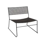 emu 23 Aero Outdoor Lounge Stacking Chair w/ Steel Slat Pattern Back & Seat 1 image