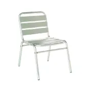 emu AH1000 Flora Outdoor Stacking Side Chair w/ Slat Back & Seat - Aluminum 1 image