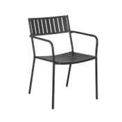 emu E147 Bridge Stacking Armchair with Steel Slat Back & Seat - Outdoor / Indoor 1 image