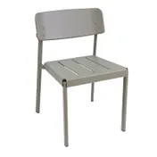 emu 247 Shine Outdoor Stacking Side Chair w/ Slat Seat & Solid Back 1 image
