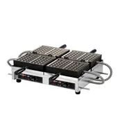 Eurodib WECCBBAT Krampouz Waffle Maker, Double, 4X6 Brussels, 180° Opening 1 image