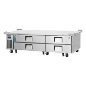 Everest ECB82-86D4 86" 2- Section Refrigerated Chef Base w/ Heavy Duty 4 Drawers 1 image