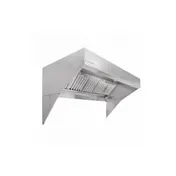 HoodMart 0848HLBM 8 FT Low Ceiling Sloped Front Wall Canopy Hood w/ Makeup Air (Hood Only), 8'x48" 1 image